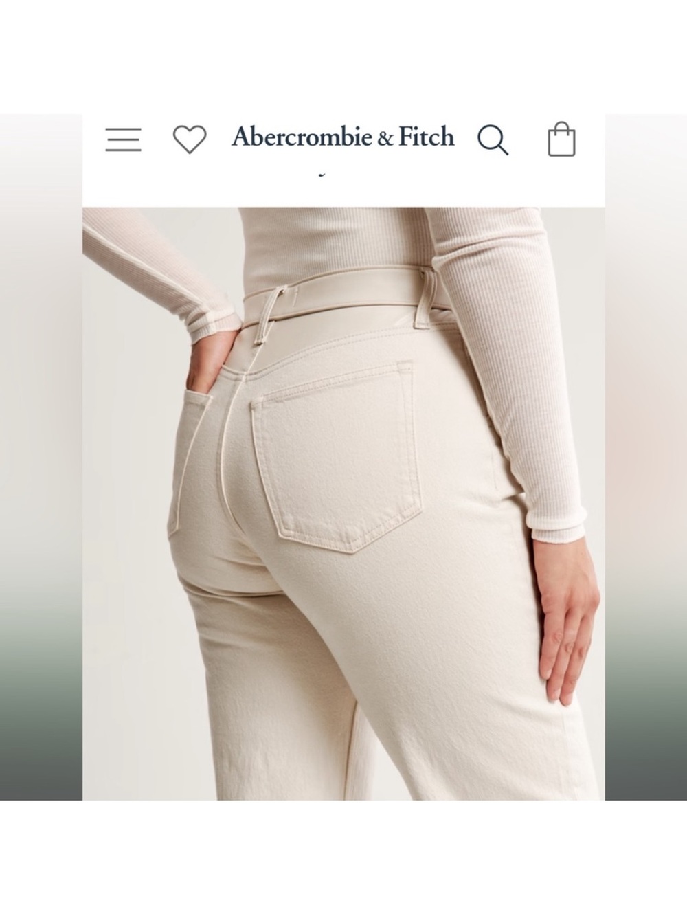 Abercrombie and fitch the 90s relaxed Jean high rise leather